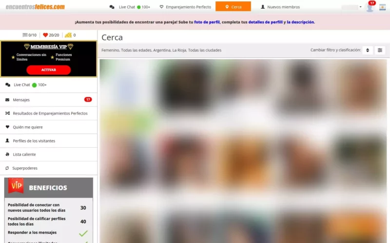 EncuentrosFelices.com zona de miembros