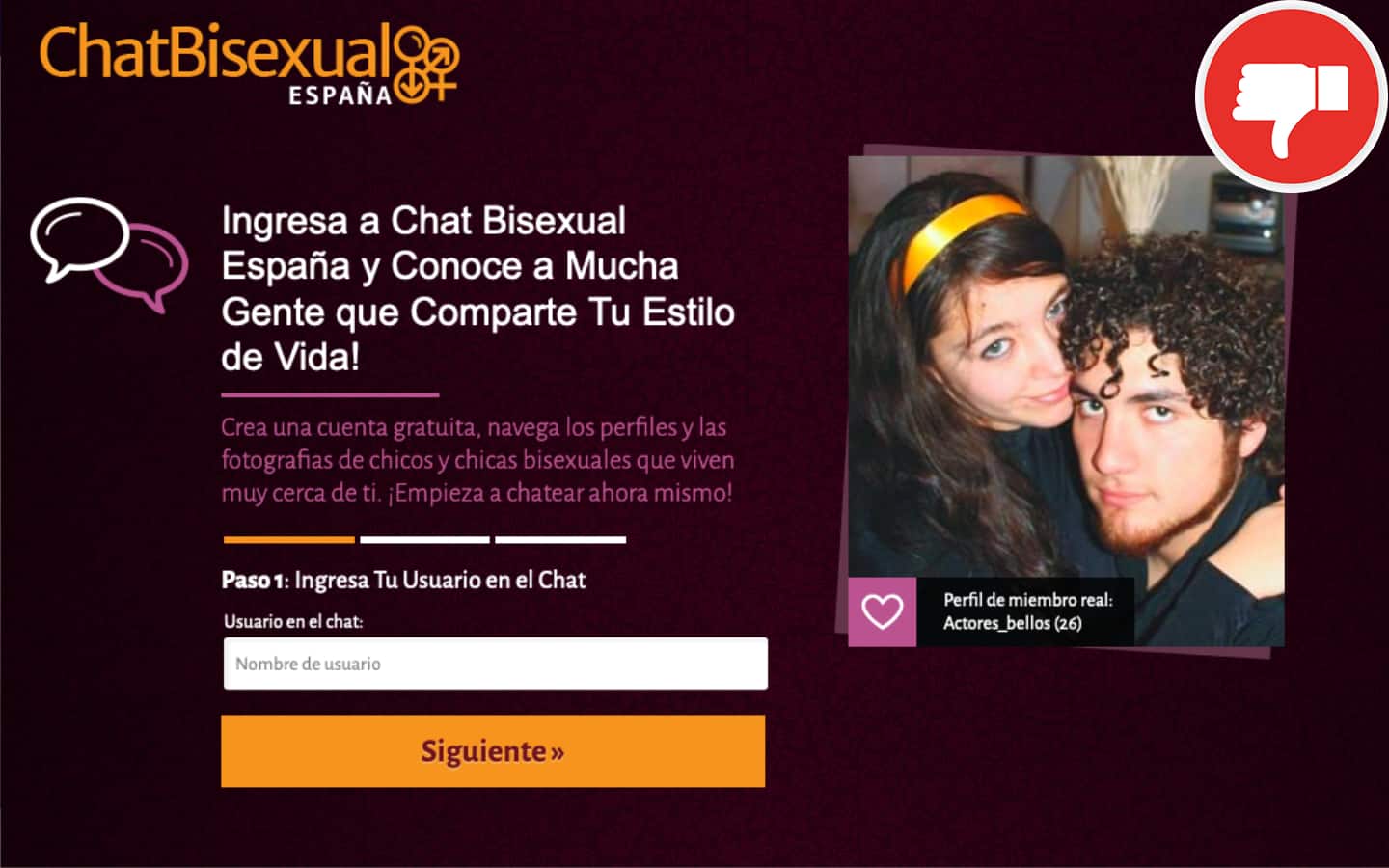 ChatBisexualEspana.com Estafa