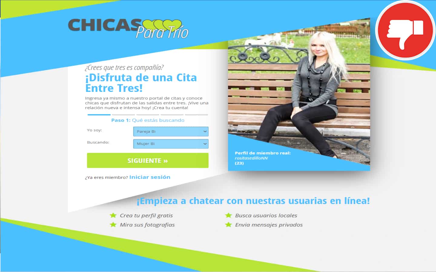 ChicasParaTrio.com Abzocke