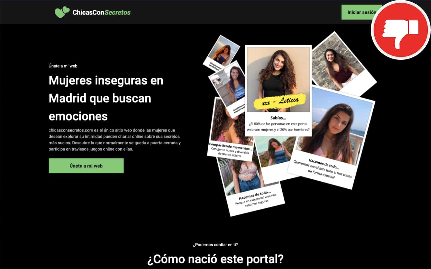 Reseña ChicasConSecretos.com Estafa