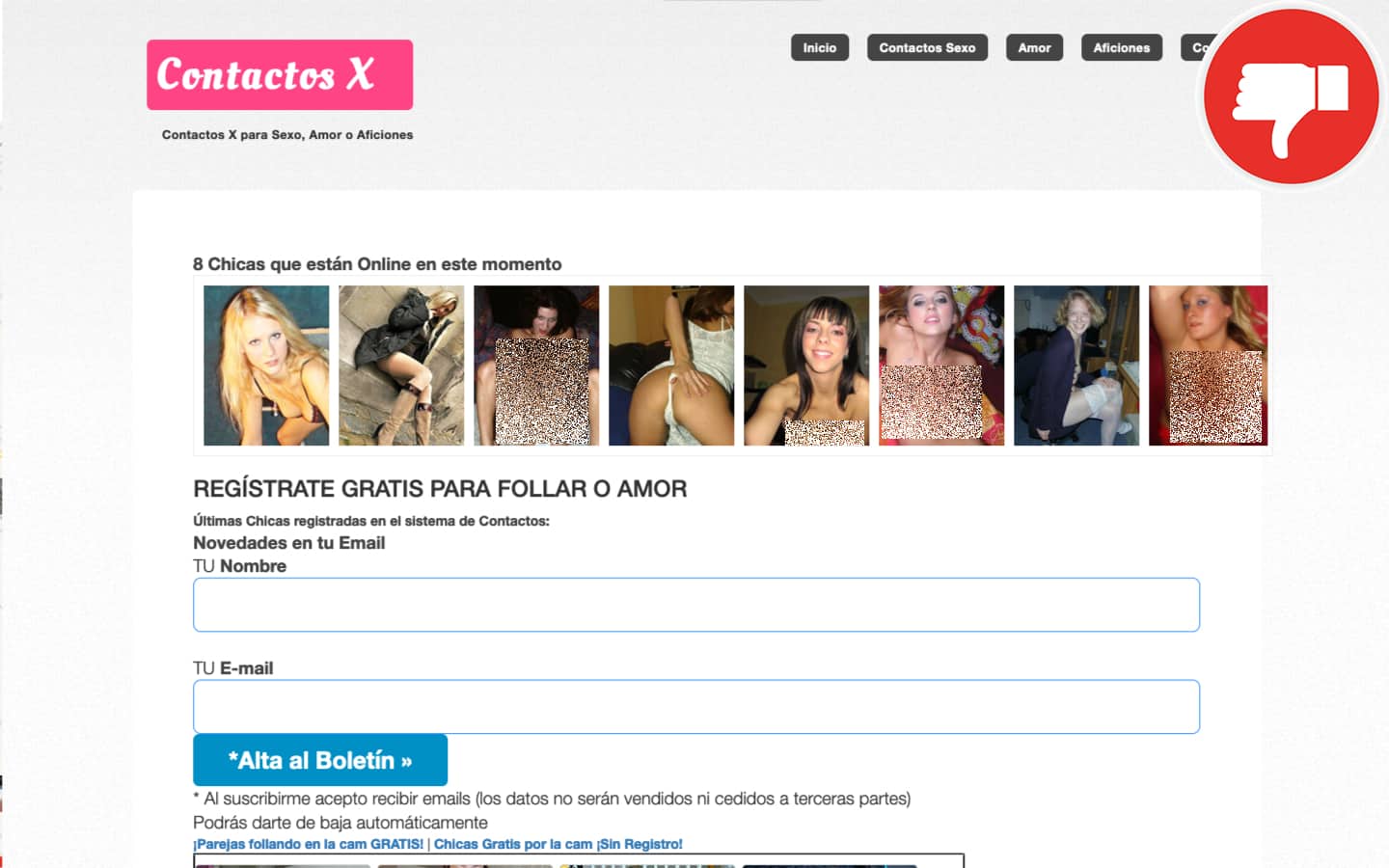 Reseña ContactosX.es Estafa