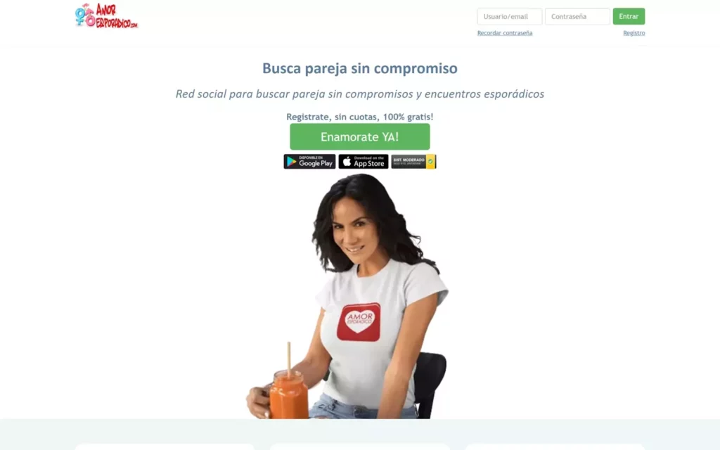 AmorEsporadico.com landing