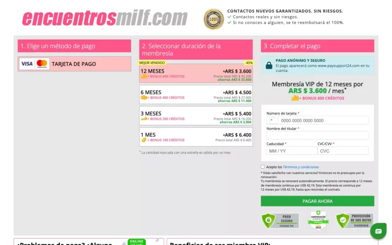EncuentrosMilf precios