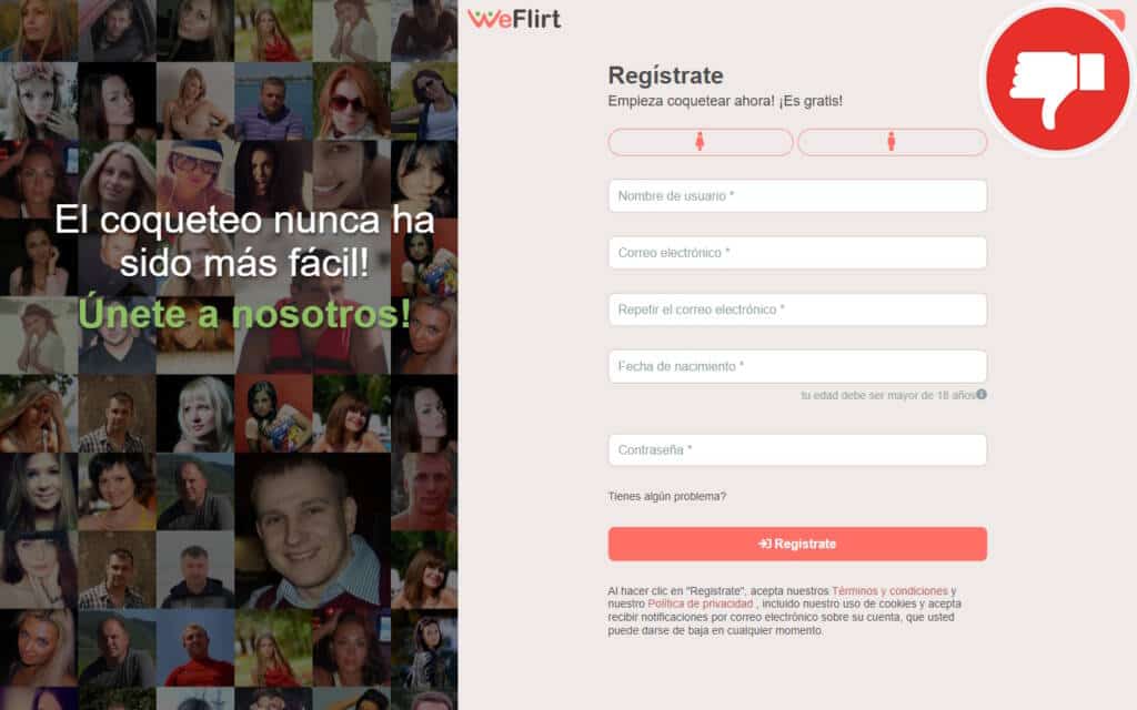 Reseña WeFlirt.es Estafa