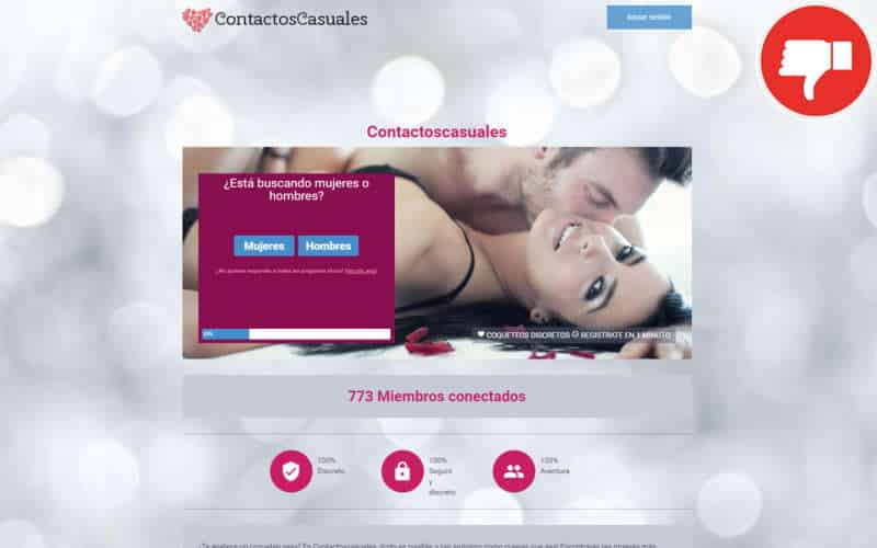 Reseña ContactosCasuales.com Estafa