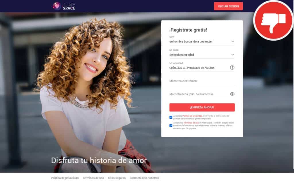 Reseña FlirtySpace.com Estafa