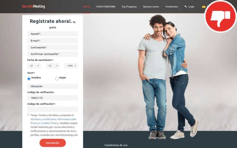 Reseña SecretsMeeting.com Estafa