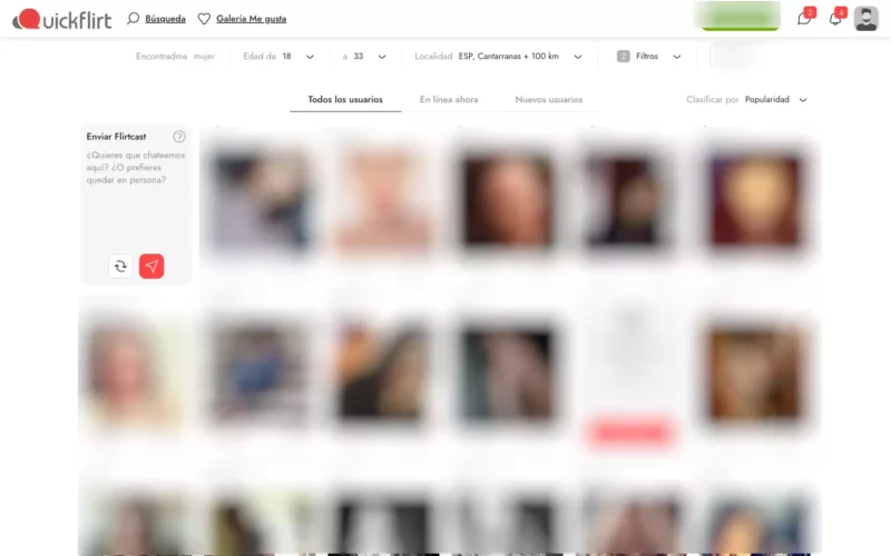 QuickFlirt.com zona de miembros