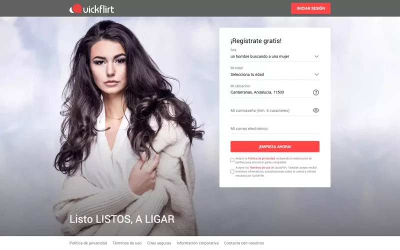 Reseña QuickFlirt.com página principal