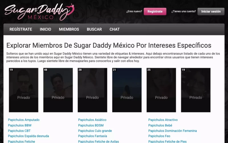 SugarDaddyMexico.com zona de miembros