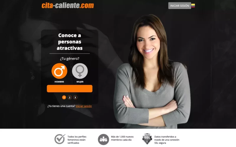 Resen╠âa Cita-Caliente.com pa╠ügina de inicio