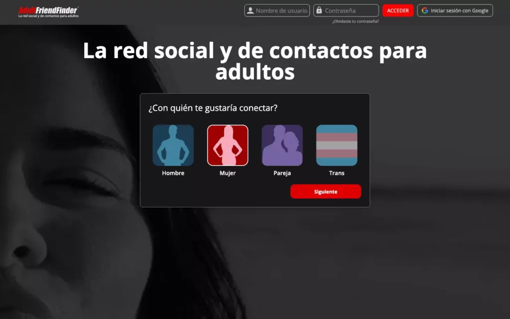 Reseña AdultFriendFinder.com página de inicio-1